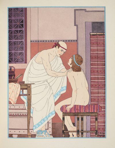 Exame oral, ilustração de "As Obras de Hipócrates". de Joseph Kuhn Regnier