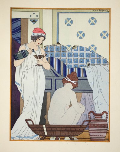 Assento de banho, ilustração de &39;The Works of Hipócrates&39;, 1934 de Joseph Kuhn Regnier