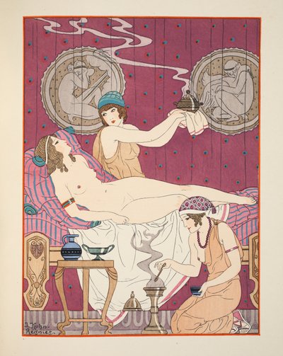 Fumigações aromáticas, ilustração de &39;The Works of Hippocrates&39;, 1934 de Joseph Kuhn Regnier