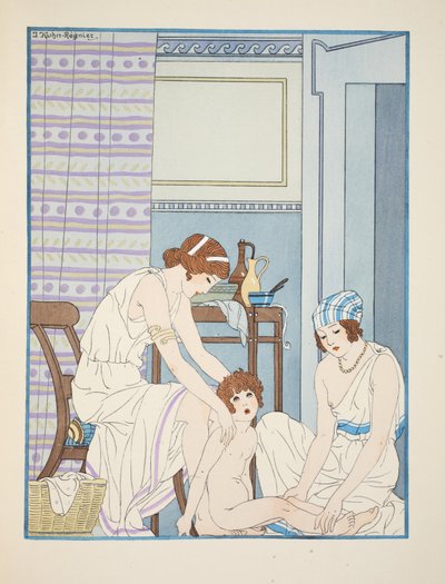 Cuidado de crianças, ilustração de &39;The Works of Hippocrates&39;, 1934 de Joseph Kuhn Regnier