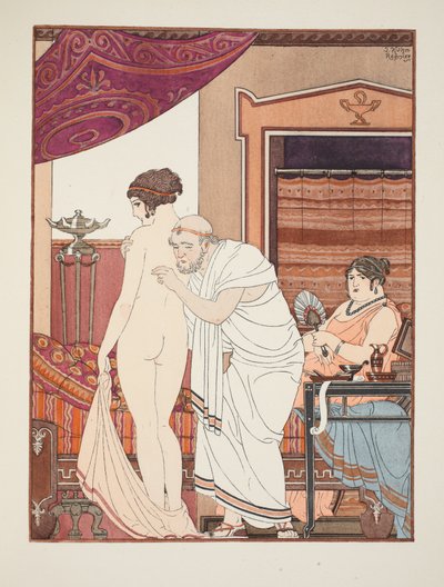 Sons no peito, ilustração de &39;The Works of Hipócrates&39;, 1934 de Joseph Kuhn Regnier