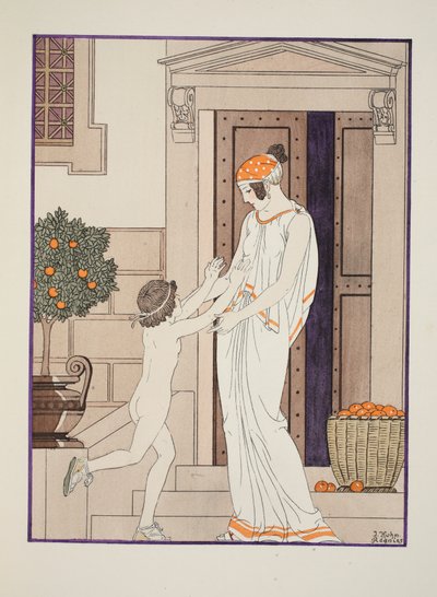 Alegria da infância, ilustração de &39;The Works of Hipócrates&39;, 1934 de Joseph Kuhn Regnier