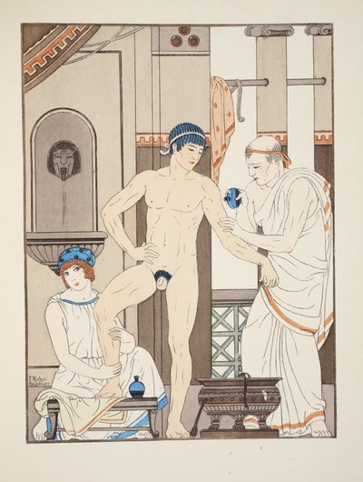 Massagem, ilustração de &39;The Works of Hipócrates&39;, 1934 de Joseph Kuhn Regnier