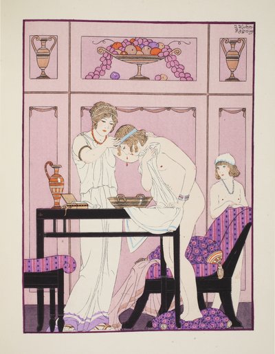 Nosebleed, ilustração de &39;The Works of Hipócrates&39;, 1934 de Joseph Kuhn Regnier