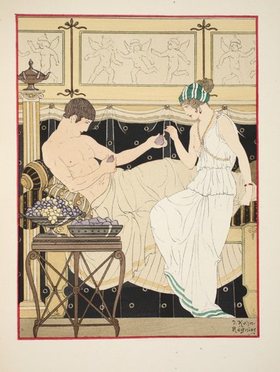Nós fartamos com uvas e figos menos, ilustração de &39;The Works of Hipócrates&39;, 1934 de Joseph Kuhn Regnier