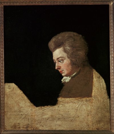 Wolfgang Amadeus Mozart ... (óleo sobre tela) de Joseph Lange