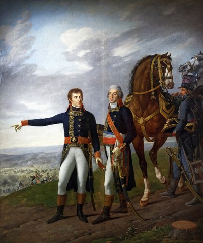 General Bonaparte e seu Chefe do Estado Maior General Louis Alexandre Berthier na Batalha de Marengo em 14 de junho de 1800, c.1800-01 (óleo sobre tela) de Joseph and Lefevre Robert and Vernet Carle Boze