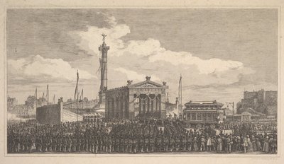 Cerimônia de inauguração da Coluna de Julho, 1840, 1840. de Joseph Louis Trimolet