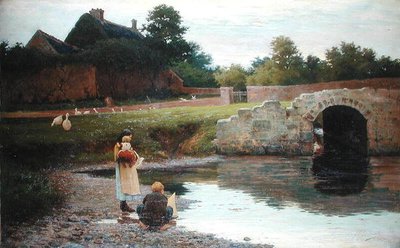 Brincando junto à Ponte Velha de Joseph Malachy Kavanagh