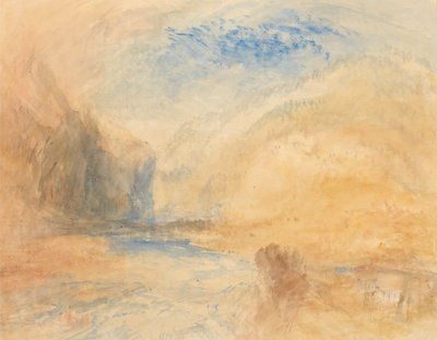 Uma passagem suíça, provavelmente a Passagem de São Gotardo, perto de Faido de Joseph Mallord William Turner