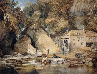 Aberdulais Mill, Glamorganshire, País de Gales, 1796-97 de Joseph Mallord William Turner