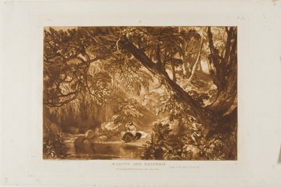 Aesacus e Hesperia, placa 66 do Livro de Estudos de Joseph Mallord William Turner
