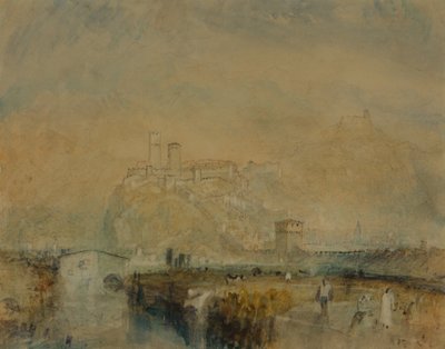 Bellinzona no. 11, Suíça, c.1843 (aguarela, caneta e tinta da China e cor de corpo sobre traços de lápis sobre papel) de Joseph Mallord William Turner
