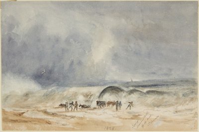 A remoção de gado afogado da praia, em St. Leonards de Joseph Mallord William Turner
