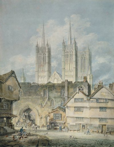 Igreja da catedral em Lincoln, 1795 de Joseph Mallord William Turner