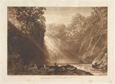 Desenho do Clyde Liber Studiorum, parte IV, chapa 18, 29 de março de 1809. de Joseph Mallord William Turner