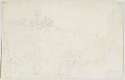 Durham, c.1801 (lápis sobre papel) de Joseph Mallord William Turner