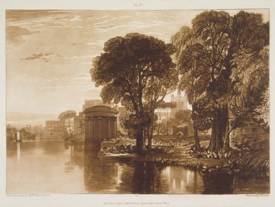 F.63.I Isleworth, do &39;Liber Studiorum&39;, gravado por Henry Dawe, 1819 de Joseph Mallord William Turner