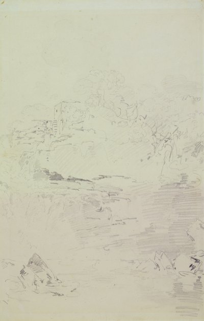 Falls of the Clyde, c.1801 (lápis sobre papel) de Joseph Mallord William Turner