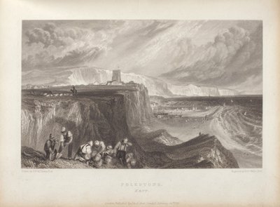 Folkstone, Kent, como encadernado em Picturesque Views on The Southern Coast of England de Joseph Mallord William Turner