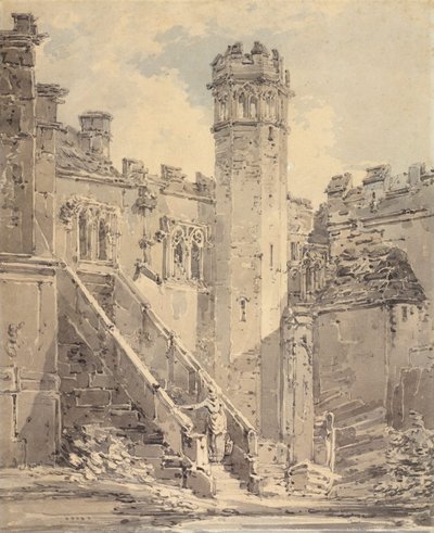 Haddon Hall, perto de Bakewell, Derbyshire de Joseph Mallord William Turner