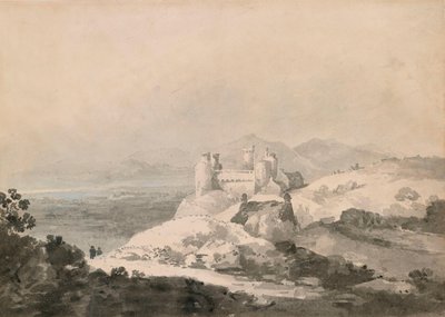 Castelo de Harlech, País de Gales, visto do sul de Joseph Mallord William Turner