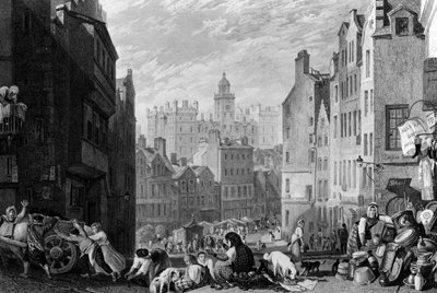 Hospital de Heriot, Edimburgo, gravado por Henry Le Keux, 1822 de Joseph Mallord William Turner