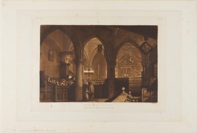 Interior de uma Igreja, placa 70 de Liber Studiorum de Joseph Mallord William Turner