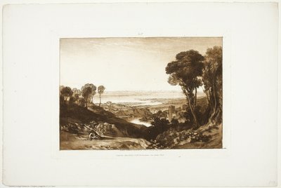 Junção do Severn e Wye, de Liber Studiorum, no. 28 de Joseph Mallord William Turner