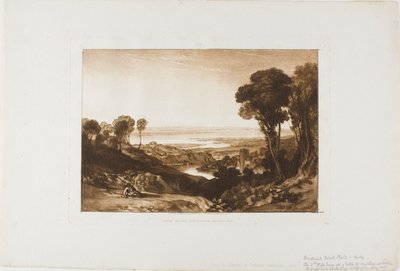 Junção do Severn e Wye, placa 28 do Liber Studiorum de Joseph Mallord William Turner