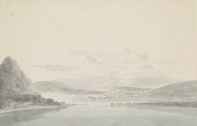 Paisagem, segundo John Robert Cozens (1752-99) (lápis e aquarela sobre papel) de Joseph Mallord William Turner