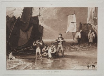 Estudos são gratuitos, e Lock. de Joseph Mallord William Turner