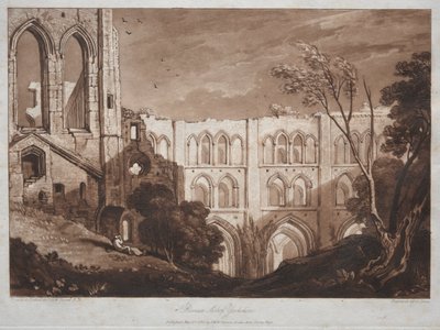 Liber Studiorum: Rivals Abbey, Yorkshire de Joseph Mallord William Turner