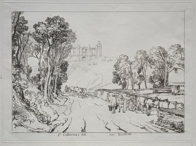 Liber Studiorum: St. Catherines Hill, perto de Guilford. de Joseph Mallord William Turner