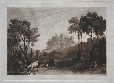 Liber Studiorum: O castelo acima dos prados de Joseph Mallord William Turner