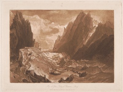 Mer de Glace, vale de Chamonix, Saboia de Joseph Mallord William Turner