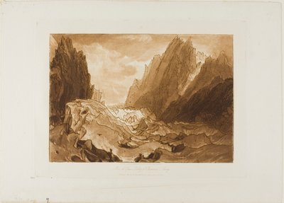 Mer de Glace, placa 50 do Livro de Estudos de Joseph Mallord William Turner