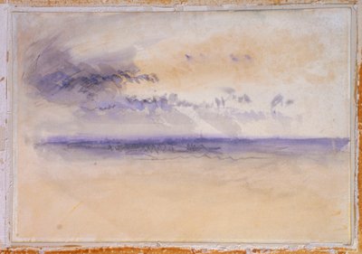 Ao largo da costa: vista do mar e nuvens de Joseph Mallord William Turner