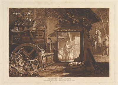 Pembury Hill, Kent Book Studies, Parte 3, chapa 12, 10 de junho de 1808. de Joseph Mallord William Turner