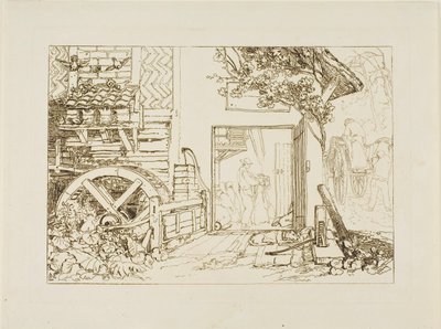 Pembury Mill, Kent, placa 12 do Liber Studiorum de Joseph Mallord William Turner