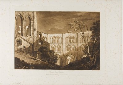 Abadia de Rivaux, placa 51 do Liber Studiorum de Joseph Mallord William Turner