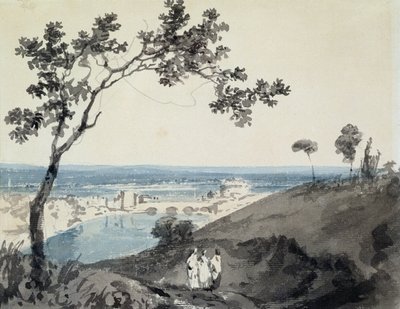 Roma, segundo Richard Wilson (1714-82) (lápis e aquarela sobre papel) de Joseph Mallord William Turner