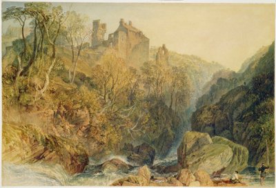 Castelo de Roslin, Midlothian (aguarela e guache sobre papel) de Joseph Mallord William Turner