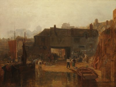 Saltash com a balsa da água, Cornualha, 1811. de Joseph Mallord William Turner