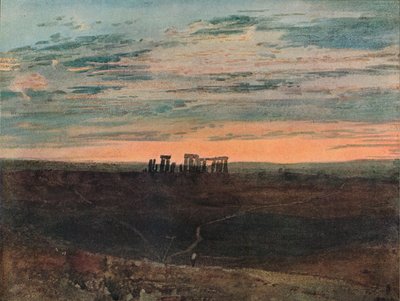 Stonehenge: pôr do sol, 1909 de Joseph Mallord William Turner