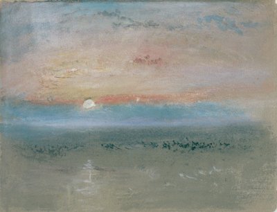 Pôr do sol, c.1830 (wc e guache em papel cinza) de Joseph Mallord William Turner
