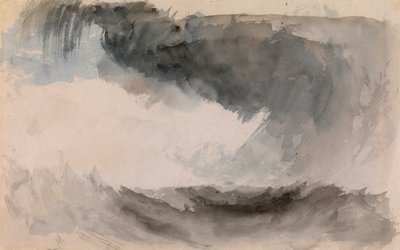 "Tempete en mer" (Uma tempestade no mar) Aquarelle de Joseph Mallord William Turner (1775-1851) Dim 18,4x29,3 cm Colecção Privada de Joseph Mallord William Turner