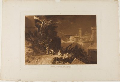 Décima Praga do Egito, placa 61 de Liber Studiorum de Joseph Mallord William Turner