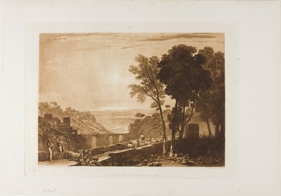 A ponte e as cabras, placa 43 do LIber Studiorum de Joseph Mallord William Turner