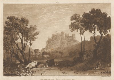 O castelo acima dos prados de Joseph Mallord William Turner